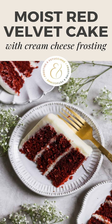 This red velvet layer cake recipe is easy to make from scratch! It features a soft and chocolatey red velvet cake with cream cheese frosting. The perfect homemade cake for the holidays or any occasion! Red Velvet Cake Recipe From Scratch, Red Velvet Layer Cake, Homemade Red Velvet Cake, Easy Red Velvet Cake, Cake Cream Cheese Frosting, Best Red Velvet Cake, Ms Recipes, Red Velvet Cake Recipe, Velvet Cake Recipes