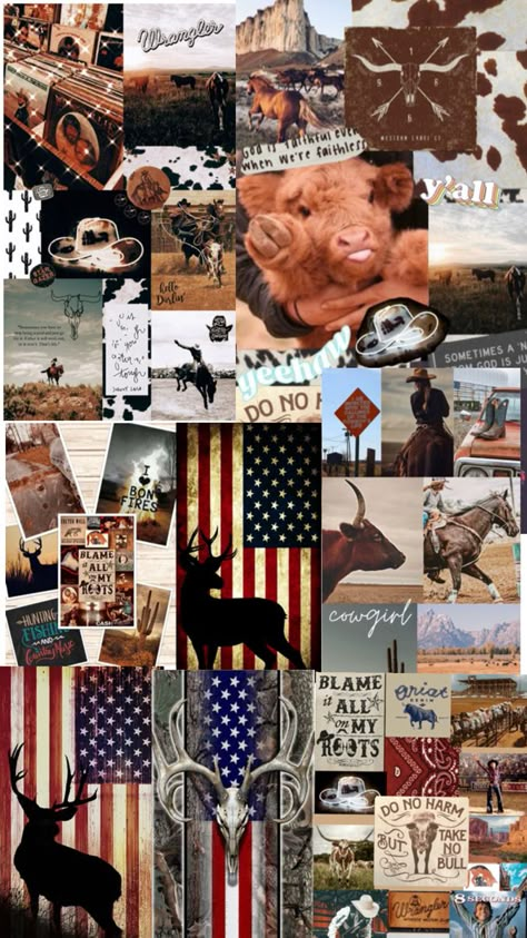 Cute Farm Wallpapers, Western Themed Wallpaper, Country Collage Wallpapers, Vintage Country Aesthetic Wallpaper, Ffa Wallpapers, Western Lockscreen, Cute Country Backgrounds, Cute Country Wallpapers, Country Collage