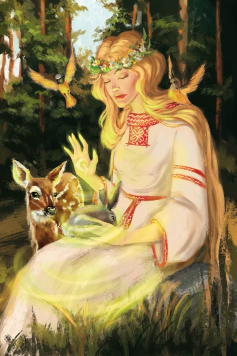 Goddess Of Nature, Slavic Goddess, Slavic Aesthetic, Slavic Art, Witch Hut, Slavic Paganism, Myths & Monsters, Slavic Folklore, Slavic Mythology