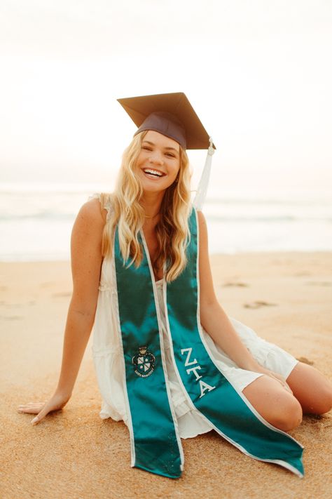 Graduation photoshoot. Graduation photos. Grad photoshoot. Senior photos. University of North Florida. UNF. Zeta Tau Alpha. Sorority. St. Augustine. Jacksonville beach. Neptune beach. Atlantic beach. Photographer- Halle Morgan Photo Grad Beach Pictures, Water Graduation Pictures, Graduation Pictures On The Beach, Marine Biology Graduation Pictures, Beach College Graduation Pictures, College Graduation Beach Pictures, Beach Photoshoot Graduation, Graduation Picture Ideas Beach, Unique Senior Pictures Beach