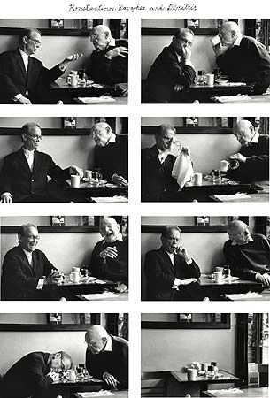 Duane Michals, American 1932, explored his own world staging events for the camera, working in picture sequences to tell a story, and painting and writing on his photographs Photo Experimentation, Photography Sequence, Duane Michaels, Photo Series Ideas, Photo Essay Examples, Diary Photography, Sequence Photography, Duane Michals, Photography Storytelling