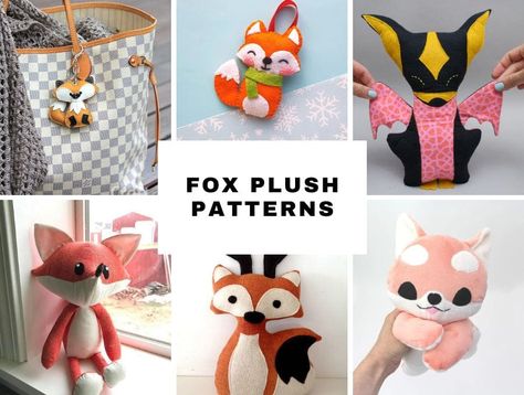 Discover the charm of handmade with our carefully curated selection of free fox stuffed animal patterns. These delightful designs offer a range of styles for making your very own plush foxes, each with its unique character and appeal. These foxy friends come in a variety of charming designs, from simple hand sewn creations to delightful sew-your-own options. Dive into this plushie paradise and let your creativity run wild as you bring these adorable creatures to life. With irresistible expressio Fox Sewing, Fox Sewing Pattern, Fox Plushie, Fox Stuffed Animal, Lap Quilt Patterns, Fox Ornaments, Elephant Stuffed Animal, Fox Doll, Felt Fox