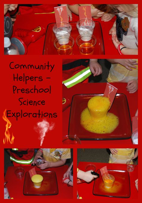 Come play to learn with a fun (and safe) BUBBLY FIRE experiment for preschoolers! Great addition for fire safety week or a community helpers theme. Fire Experiment, Experiment For Preschoolers, Preschool Science Experiments, Prek Community Helpers, Community Helpers Lesson Plan, Fire Safety Lessons, Fire Safety Preschool Crafts, Preschool Community Helpers Theme, Community Helpers Week