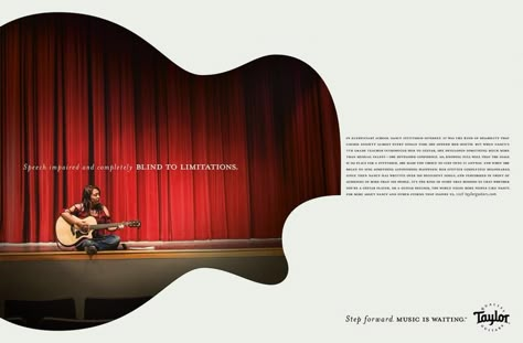 Clever Advertising, Taylor Guitars, Desain Editorial, Publicidad Creativa, Music Poster Design, Newspaper Design, Festival Poster, Publication Design, Creative Poster Design