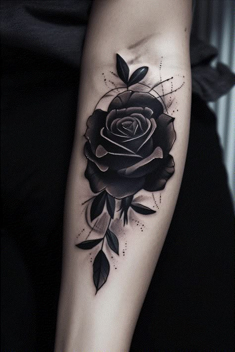 Black Rose Tattoo Meaning, Rose Tattoo Cover Up, Forearm Cover Up Tattoos, Black Flowers Tattoo, Black Rose Tattoo, Cover Up Tattoos For Women, Tato Tradisional, Rose Tattoo Meaning, Black Tattoo Cover Up