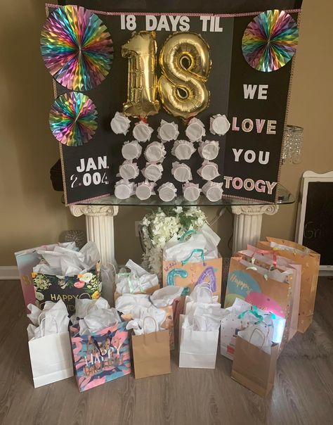 Gift Everyday Until Birthday, 10 Days Of Birthday Gifts, Birthday Countdown Gifts For Him, One Gift A Day Ideas For Birthday, Count Down To Birthday Gift Ideas, Gift A Day Birthday, 18th Birthday Craft Ideas, 13 Days Of Birthday Gifts, Birthday Countdown Surprise Ideas