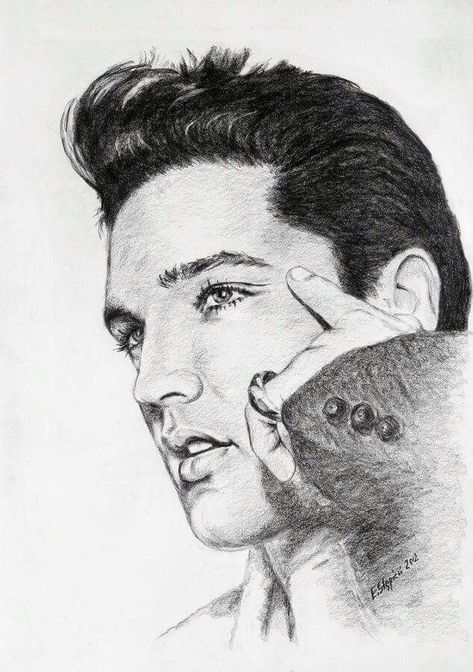 Elvis Sketch, Elvis Presley Drawing, Elvis Hair, Elvis Tattoo, Christmas Status, Elvis Wallpaper, Drawing 101, Elvis Art, Pencil Portrait Drawing