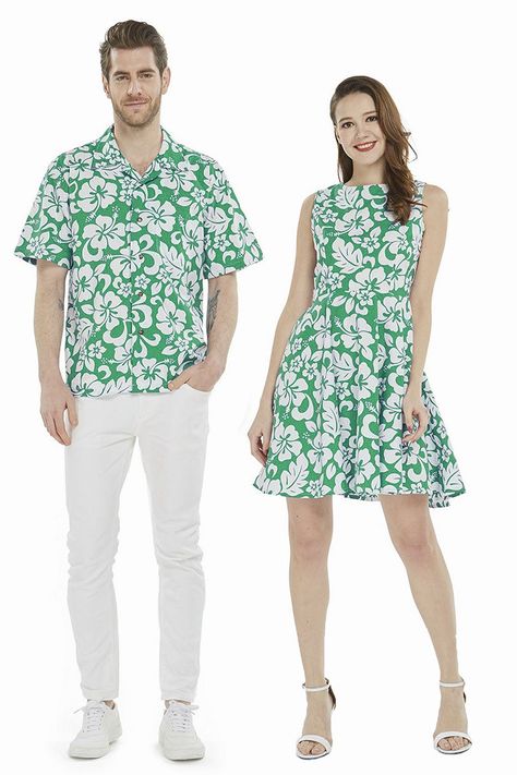 Hawaii Hangover Couple Matching collection Pick & Choose anything you need for your entire family Step 1 - 2 Choose Men, Women's outfit! If you don't need anything from each step, simply click 'next' Step 3 Add accessories to go with your outfit Some patterns are available for pets! Feel Free to contact Hawaii Hangover Support team with any questions! Couple Matching Outfits, Girls Maxi Dresses, Couple Dress, Cruise Outfits, Hawaiian Luau, Matching Couple, Dress Shirt Sleeves, Butterfly Dress, Vintage Fits