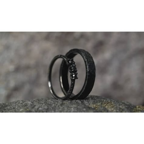 Simple Black Engagement Rings, Dark Wedding Rings, Urban Ring, Wedding Ring Black Diamond, Black Silver Wedding, Marry Someone Who, Edgy Rings, Black Wedding Ring, Wedding Ring Black