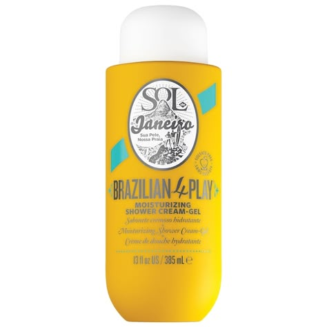 Brazilian 4 Play Moisturizing Shower Cream-Gel - Sol de Janeiro | Sephora Christmas Skincare, Mademoiselle Perfume, Native Deodorant, Best Body Wash, Cupuacu Butter, Natural Body Wash, Birkenstock Boston Shearling, Boston Shearling, Aluminum Free Deodorant