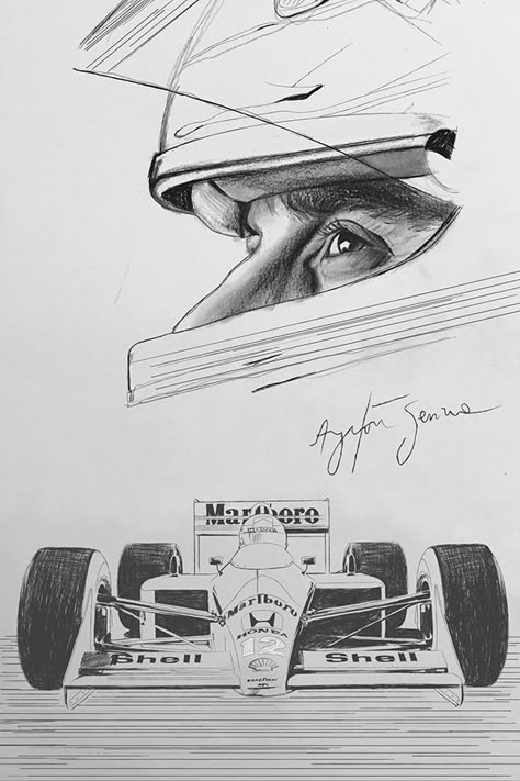 F1 Sketch Formula 1, F1 Drawings Ideas, Formula 1 Car Sketch, F1 Drawing Ideas, Formula 1 Fan Art, F1 Car Drawing Easy, Formula One Drawing, Ayrton Senna Tattoo, F1 Car Sketch