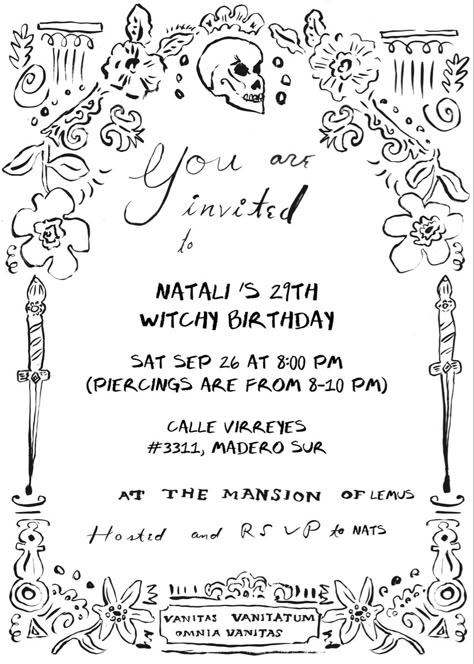 Witchy Birthday Invitation, Witch Birthday Party Invitations, Witch Party Aesthetic, Witchy Birthday Ideas, Witches Night Out Party Ideas, Witch Party Invitations, Witchy Birthday Party, Witch Invitations, Witch Themed Party