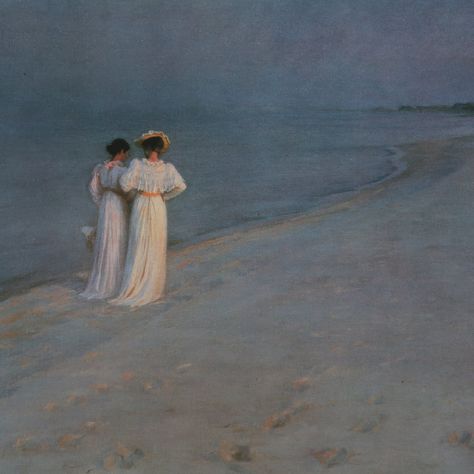 This Peter Kroyer print was carefully removed from a book that was published in 1994. Titled "Summer Evening on the Southern Beach". The original was made in 1893. This is a genuine vintage print, not a modern reproduction. Vintage in the fact that it is over 20 years old. All our prints removed from books will be backed with card except for double-sided prints and prints larger than A4 size. Please note that these prints are not the same size as the original paintings. Sizes are stated in the l Vintage Summer Prints, Framing Prints, Digital Art Gallery, Print Wall Decor, T Art, Selfie Ideas Instagram, Art Print Wall, Romantic Art, Summer Prints