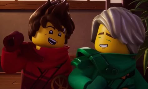 !🍓 Greenflame -Kanon 🍓! Kai And Lloyd Matching Pfp, Lego Ninjago Lloyd X Kai, Ninjago Lloyd And Kai, Ninjago Kai X Lloyd, Greenflame Ninjago, Rgb Siblings, Kai And Lloyd, Lego Ninjago Dragons Rising, Lloyd X Kai