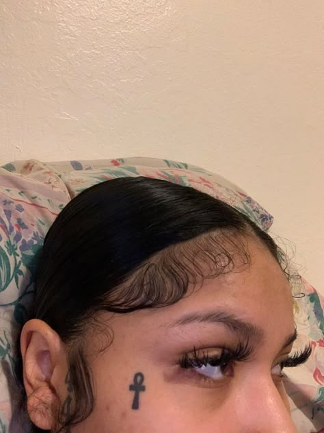 Face Tattoo Black Women, Cute Face Tattoos For Women, Face Tattoos Ideas, Above Eyebrow Tattoo, Dainty Face Tattoos, Small Face Tattoos For Women, Cute Face Tats, Cute Face Tattoos, Small Face Tattoo