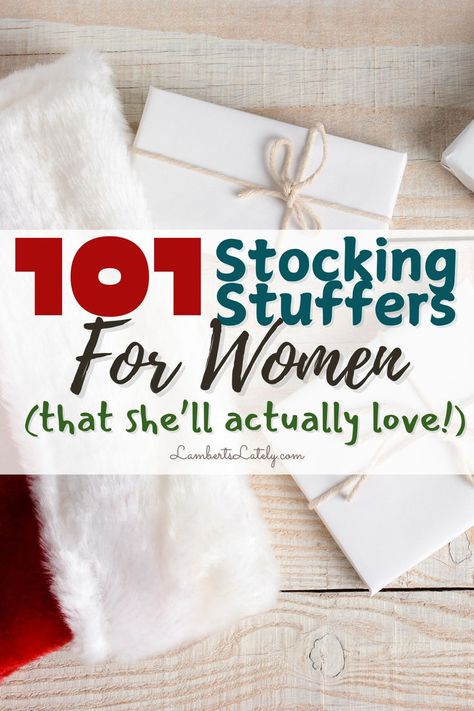 101 stocking stuffers for women that she'll actually love. Stocking Stuffers For Wife Ideas, Mom Stocking Stuffer Ideas, Women’s Stocking Stuffer Ideas, Wife Stocking Stuffers, Useful Stocking Stuffers For Adults, Women’s Stocking Stuffers, Stocking Stuffers For Moms, Stocking Stuffer Ideas Under $10, Practical Gift Ideas For Women