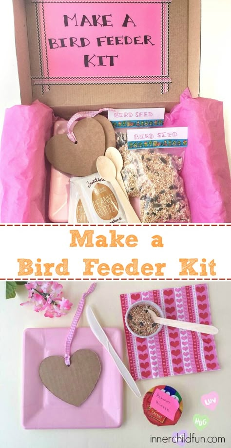 Make a Bird Feeder Kit! - Inner Child Fun Craft Kit Ideas, Make A Bird Feeder, Make A Bird, Easy Handmade Gifts, Bird Birthday, Kit Ideas, Craft Kits For Kids, Cadeau Diy, Diy Craft Kits