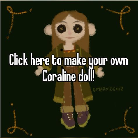 Arts And Crafts When Bored, Weird Things To Do When Bored, Make A Coraline Doll, Coraline And Wybie Drawing, Coraline Roblox Avatar, How To Draw Coraline, How To Make Coraline Doll, Wybie X Coraline, Wybie X Caroline