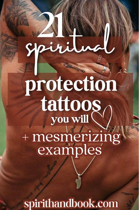 Finding Yourself Tattoo Ideas, Tattoos About Protection, Spiritual Tattoo Symbols, Symbol Of Protection Tattoo, Faith Symbol Tattoo Ideas, Protection Flowers Tattoo, Meaningful Symbolic Tattoos, Beautiful Soul Tattoo Symbol, Protection From Negative Energy Tattoo