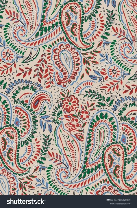 Paisley Tiny Flower Pattern Fashion Stock Illustration 2186020869 | Shutterstock Paisley Pattern Embroidery, Ajrak Batik, Paisley Design Pattern, Paisley Drawing, Fife Arms, Paisley Print Pattern, Swimwear Prints, Paisley Background, Fashion Stock Images