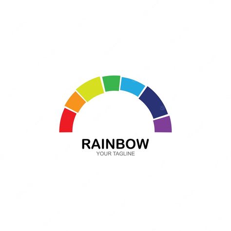 Rainbow Logo Design, Rainbow Icon, About Rainbow, Rainbow Logo, E Logo, Vector Template, Simple Logo, Vector Logo, Premium Vector