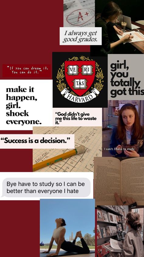 Gilmore girls wallpaper, Harvard wallpaper Girls you got this. Make it happen.Success Quotes. Gilmore Girls study motivation. Harvard Motivation. Good grades. study hard . Millionaire Harvard University Quotes, Harvard Student Motivation, Yale Quotes, Harvard University Vision Board, You Got Into Harvard Law, Study Motivation Aesthetic Pictures, Good Grades Wallpaper Aesthetic, Rory Gilmore Harvard Board, I Don't Need Backups I'm Going To Harvard