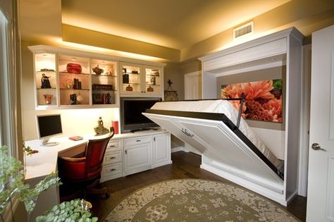 Category » Home Interior « @ Interior Design Ideas.   Should I? Traditional Home Office, Murphy Bed Ikea, Murphy Bed Diy, Murphy Bed Plans, Office Guest Room, Guest Room Office, Wall Bed, Spare Bedroom, Spare Room