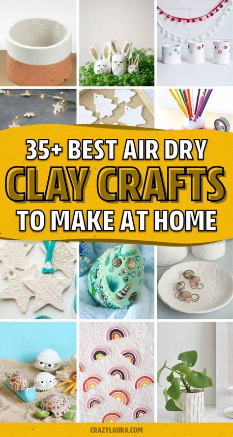 Homemade Air Dry Clay Projects, Air Clay Crafts Ideas, Easy Clay Rose, Homemade Clay Gift Ideas, Air Dry Clay Pottery Ideas For Beginners, Clay Wind Chimes Diy, Das Masa Ideas, Air Dry Clay For Beginners, Diy Air Dry Clay Gifts