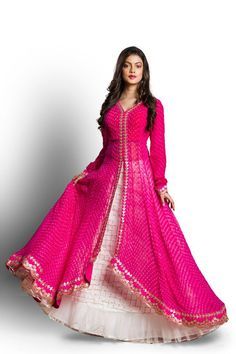 Laheriya Design Dresses, Lehriya Dress Pattern, Mothda Saree Dress, Bandhni Suit Designs Latest, Leheriya Anarkali Dress, Bandhej Dress Designs Latest, Leheriya Outfit Ideas, Bandhani Saree To Dress, Laheriya Design Lahenga