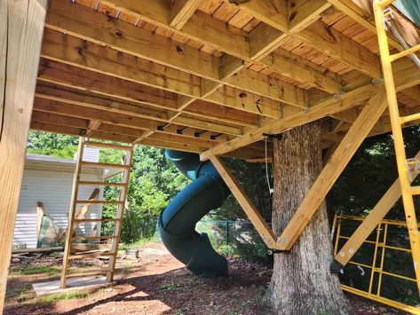 Built by our Customers – Treehouse Supplies Diy Treehouse, Treehouse Design, Ship Ladder, House Must Haves, Hammock Netting, Treehouse Ideas, Playground Structures, Tree Tent, Building A Treehouse