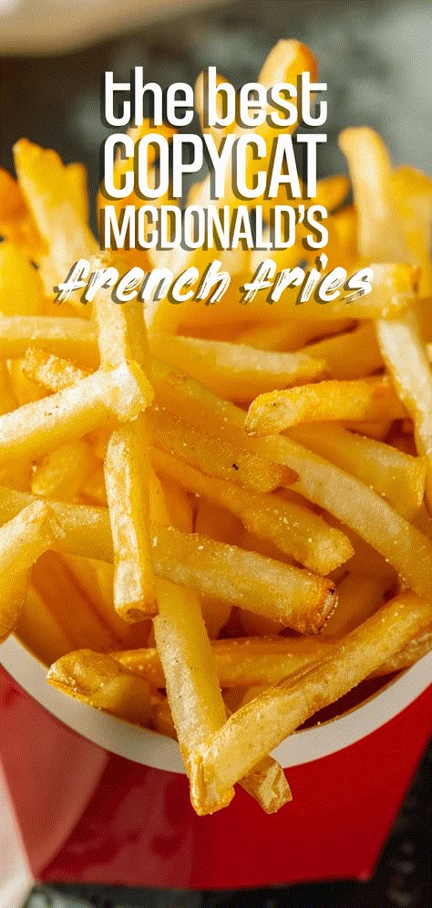 Copycat McDonald’s French Fries [80 Minutes] – Chasety Copycat Mcdonalds Fries, Mcdonald’s French Fries Recipe, How To Make Mcdonalds Fries, Mcdonald’s Fries Recipe, Mcdonald’s French Fries, Homemade Mcdonalds Fries, Mcdonalds Fries Recipe, Mc Donalds Recipes, Mcdonald’s Fries