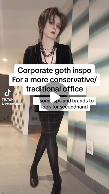 Romantigoth Outfits, Corporate Witch Outfit, Business Casual Punk Outfits, Business Goth Work Outfits, Office Goth Outfits, Goth Corporate Work Outfits, Corp Goth Outfits, Classy Goth Aesthetic, Romantic Goth Outfits Casual