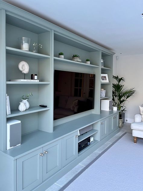 Media unit design. Bespoke joinery. Media Unit Playroom, Media Wall With Bookshelves, Bespoke Tv Wall Unit, Transitional Tv Wall, Built In Media Unit, Media Unit Living Room, Tv Built In Wall Unit, Fire Media Wall, Built In Media Wall