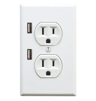 Must buy Usb Outlet, Outlet Cover, Gadgets And Gizmos, Wall Outlets, Cool Tech, Power Outlet, Outlet Covers, Household Hacks, Cool Products