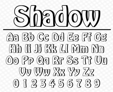 Shadow Font Block Shadow Font Shadow Script Font Shadow Font Style Shadow Font Alphabet Shadow Letters Font Bubble Letters With Shadow - Etsy Shadow Writing Font, Shadow Font Alphabet, Shadow Graffiti, Shadow Alphabet, Shadow Letters, Dump Journal, Block Letter Fonts, Shadow Font, Cute Fonts Alphabet