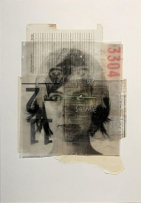 Roberto Fonfria - She Knew She Would Not Be The Same, Mixed Media Collage Portrait Conceptual Drawing, Mixed Media Portrait, Art Alevel, Collage Portrait, Paper Mixed Media, Personal Investigation, Mixed Media Design, Mixed Media Tutorials, Mixed Media Photography