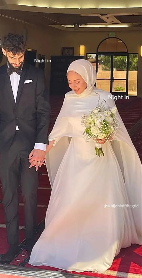 Hijabi Wedding Dress, Islamic Wedding Dress, Modest Bridal Dresses, Wedding Abaya, Wedding Dresses Muslim, Hijabi Wedding, Muslim Wedding Gown, Nikkah Wedding, Baju Kahwin