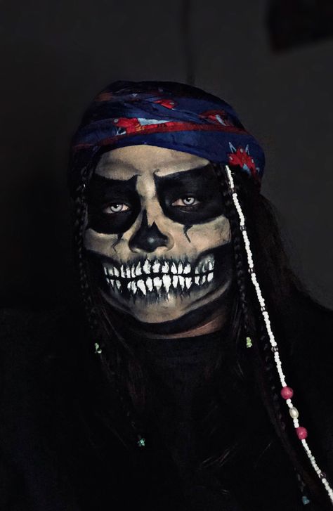 Skull Makeup Man Zombie Makeup, Skull Pirate Makeup, Male Skeleton Makeup, Scary Pirate Makeup, Skeleton Makeup Men, Terrifier Makeup, Skull Makeup Men, Pirates Makeup, Mens Halloween Makeup