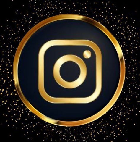 Instagram Instagram Gold Icon, Instagram Logo Icons, Gold Instagram Icon, Insta Logo, New Instagram Logo, Social Media Icons Vector, Gold Logo Design, Black And Gold Theme, Golden Wallpaper