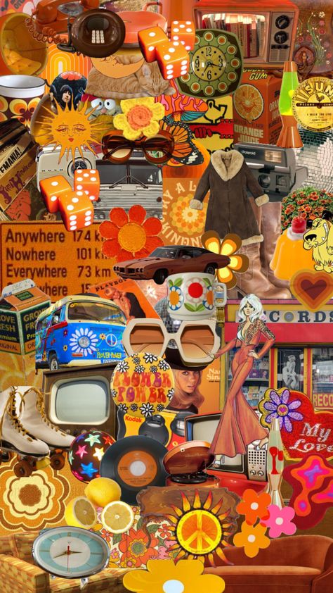 70s collage #70s #70saesthetic #vintage #retro 70s Collage, Retro Wallpapers, 70’s Aesthetic, Retro Humor, Future Apartment, Disco Party, Art Tutorials Drawing, My Classroom, Art Crafts