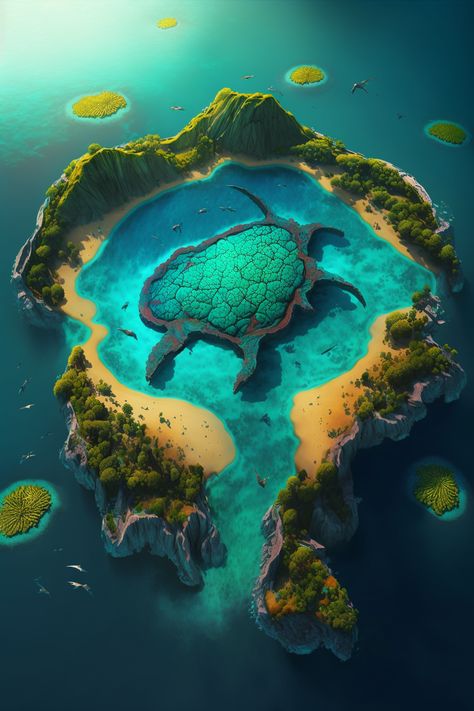 Island City Fantasy Art, Fantasy Island Art, Fantasy Midevil, Fantasy Island Map, Island Fantasy Art, Fantasy Biomes, Dnd Island, Island Concept Art, Fantasy Sea