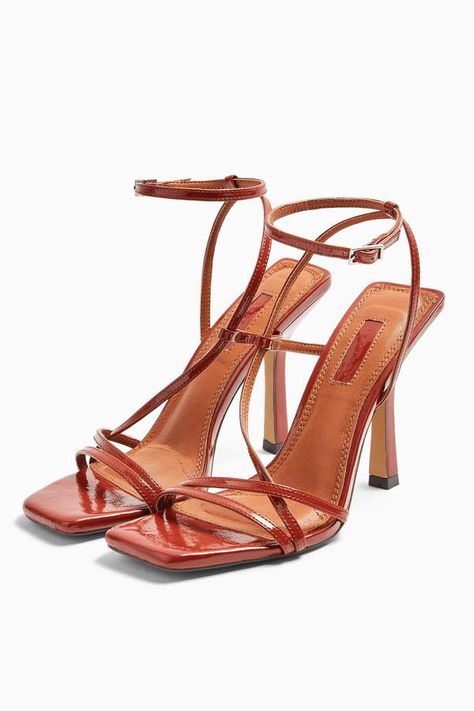 Topshop RITZ Rust Strap High Heels Heels Wedding Guest, Tan Sandals Heels, Kumasi Ghana, Strap High Heels, High Heels Classy, Dresses Boutique, High Heel Dress Shoes, Heels Wedding, High Heel Dress