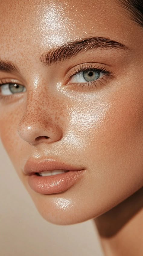 Close Up Skin Photography, Beauty Commercial Photography, Beauty Model Photography, Pretty Skin Aesthetic, Skin Photoshoot Ideas, Skincare Campaign Advertising, Skincare Brand Photoshoot, Clear Glowing Skin Aesthetic, Clean Face Aesthetic