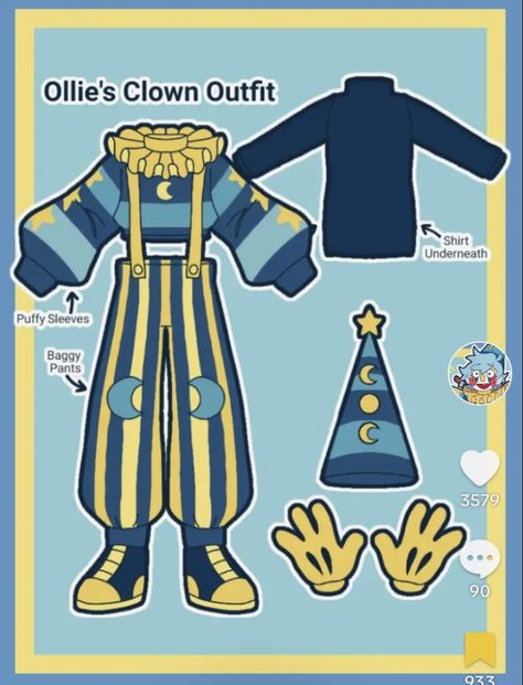 Clown Outfit Ideas Drawing, Clown Costume Drawing, Clown Outfit Inspiration, Clown Oc Outfit Ideas, Clown Outfit Reference, Female Clown Outfit, Jester Pose Reference, Clown Outfits Male, Sims 4 Cc Clown Clothes