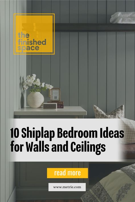 Are you considering adding shiplap to your bedroom design but aren’t sure how to effectively use it? Here are some of the best shiplap bedroom ideas for walls and ceilings. Bedroom Ceiling Paneling, Shiplap Walls And Ceilings Bedroom, Master Bedrooms With Accent Wall Shiplap, Farmhouse Bedroom Wall Ideas, Accent Wall Behind Bed With Window, Vertical Shiplap Wall Bedroom, Bedroom With Shiplap Accent Wall, Shiplap In Bedroom, Shiplap Walls Bedroom