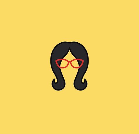 Linda Belcher, Bob's Burgers Bob And Linda Tattoo, Simple Bobs Burgers Tattoo, Linda Belcher Tattoo, Tina Belcher Aesthetic, Linda Belcher, Small Bobs Burgers Tattoo, Glasses Tattoo, Burger Party, Matching Tattoo