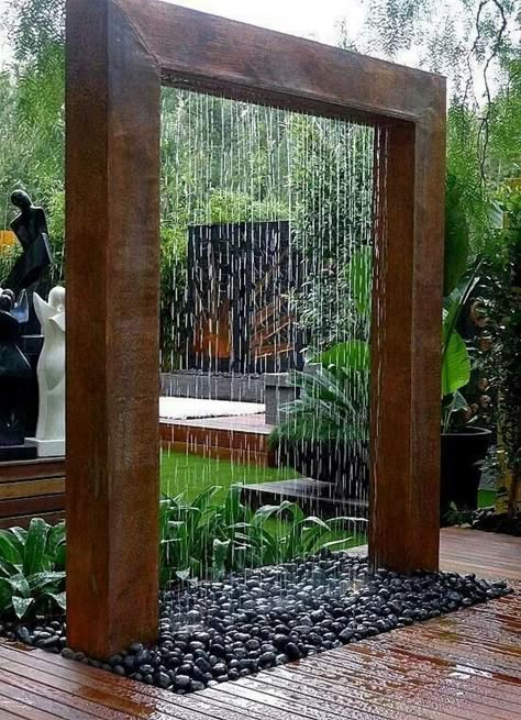 Design Per Patio, Taman Air, Backyard Water Feature, Waterfalls Backyard, Water Fountains Outdoor, Outdoor Fountain, Water Walls, Diy Water, Fountains Outdoor