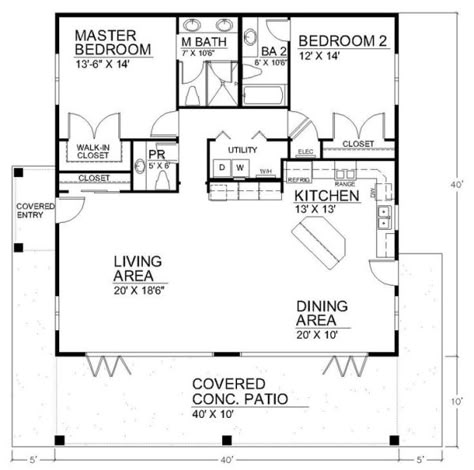 700 sq ft 2 bedroom floor plan | Open Floor House Plans by susanna Floor Plan 700 Sq Ft, 2 Bedroom 2 Bath Apartment Floor Plan, 2 Bed With Loft Floor Plan, 26x40 Floor Plans, 2 Bed 2 Bath Floor Plan House, 2 Bedrooms 1 Bathroom Floor Plan, Two Bedroom Casita Floor Plans, 2 Master House Plans, 2 Bedroom 1 Bath Barndominium Floor Plans