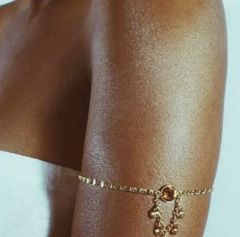 Gold Arm Cuff Aesthetic, Arm Cuff Aesthetic, Goddess Party Theme, Brown Prom Dress, Arm Cuff Jewelry, Goddess Party, Prom Dress Gold, Gold Arm Cuff, Ball Aesthetic