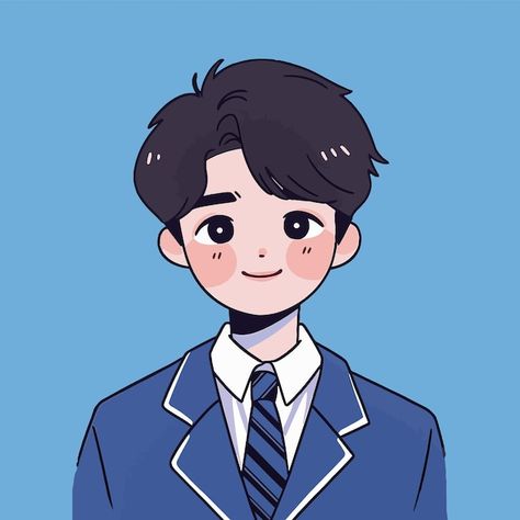 A male student wearing a school uniform | Premium Vector #Freepik #vector #student #classes #high-school-student #male-student Student Vector Illustration, School Students Drawing, Student Sketch, Uniform Drawing, School Uniform Design, Student Character, Anime Student, Student Clipart, Aesthetic Highlight Covers Instagram Pink